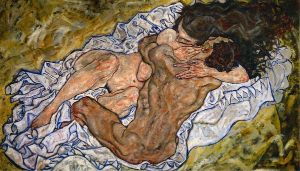 L’Étreinte (1917), Egon Schiele