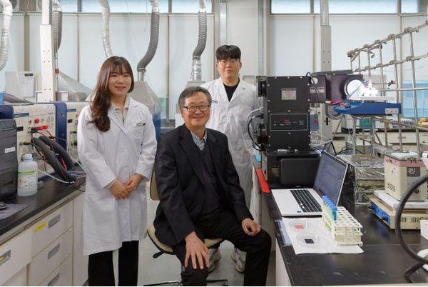 (좌측부터) 김효은 연구원, 이재성 교수, 나은철 연구원<br>